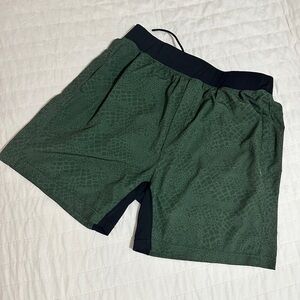 Men's Green Patterned Shorts